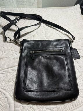Coach Black Leather Crossbody Bag